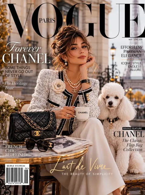 Chanel vogue editorial classic flap bag
