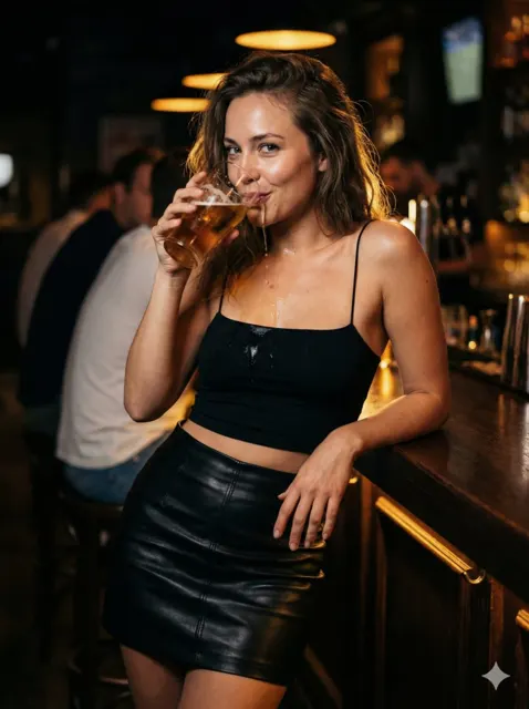 Midnight bar spill girl