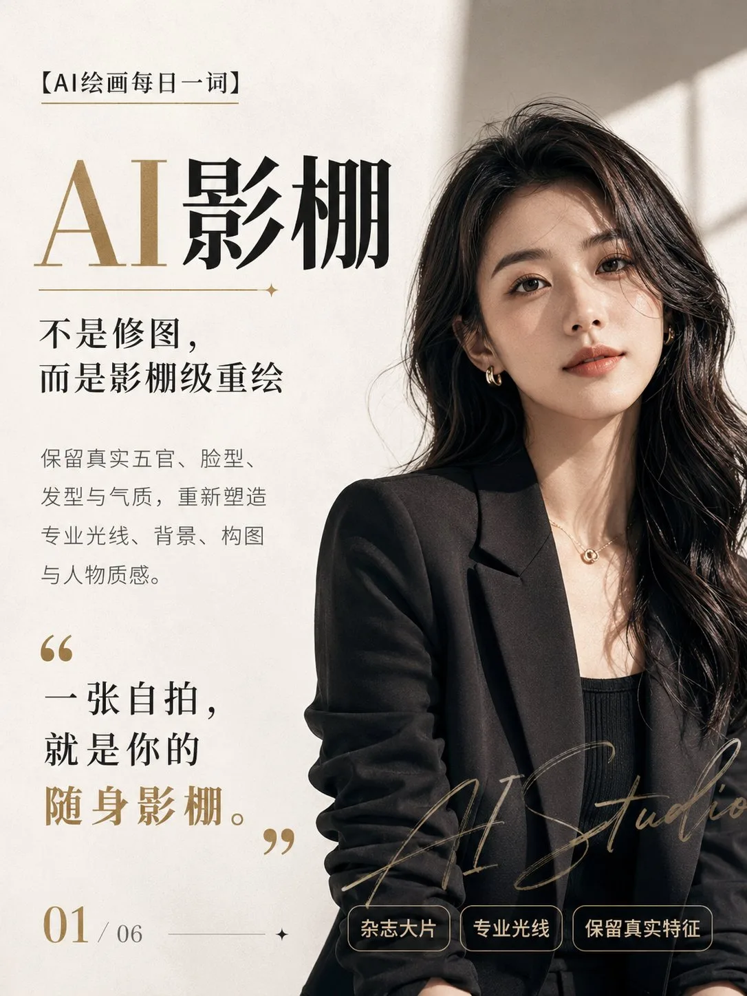 High end fashion magazine portrait generation — Sonra
