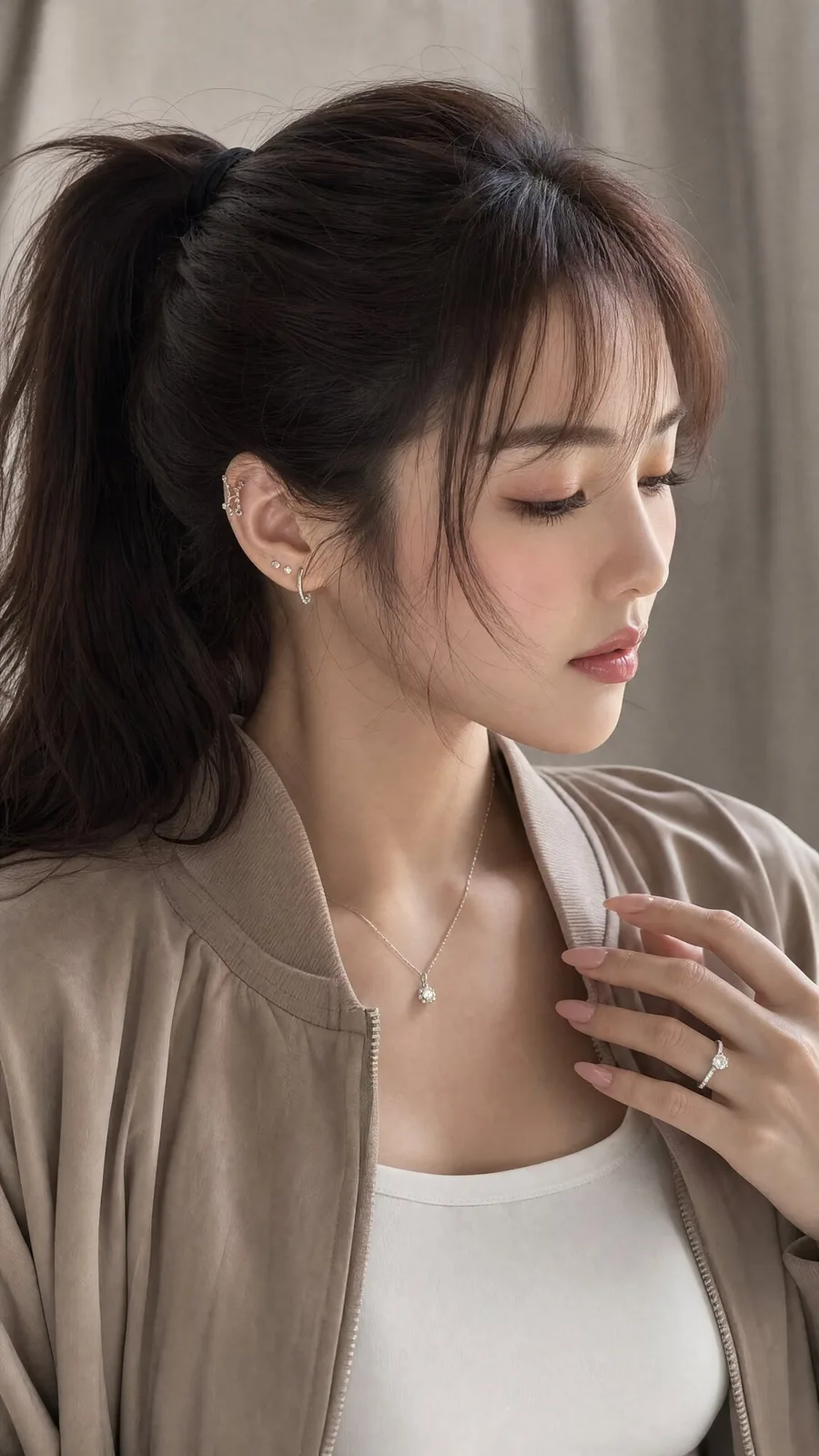 Soft intimate portrait east asian woman ashley — After