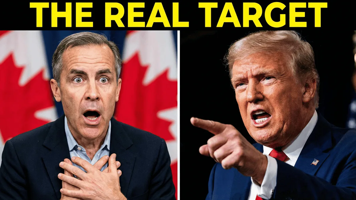 Trump angry points carney target — After