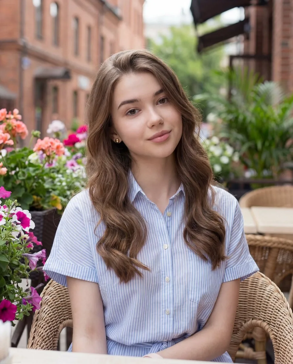 Floral cafe gentle girl — After