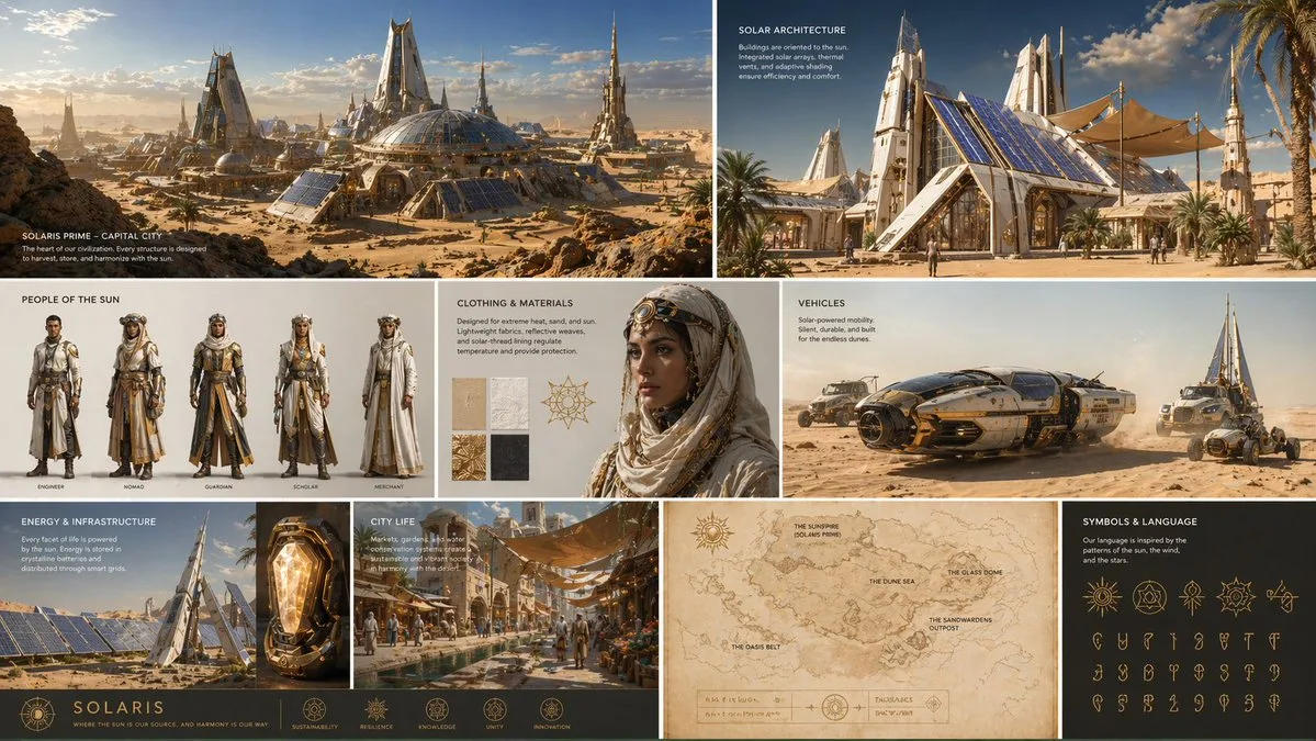 Solar powered desert civilization — After