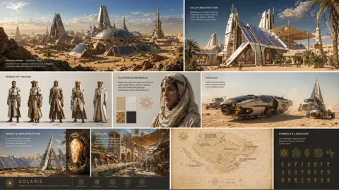 Solar powered desert civilization