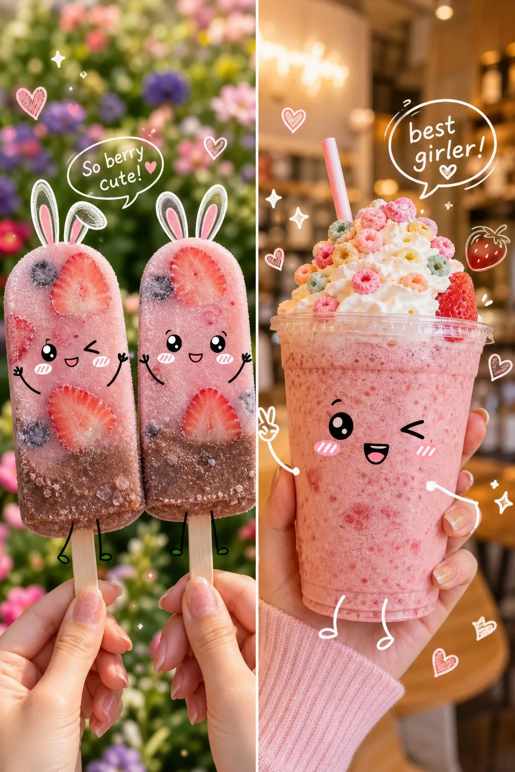 Kawaii food doodle photography prompts — After