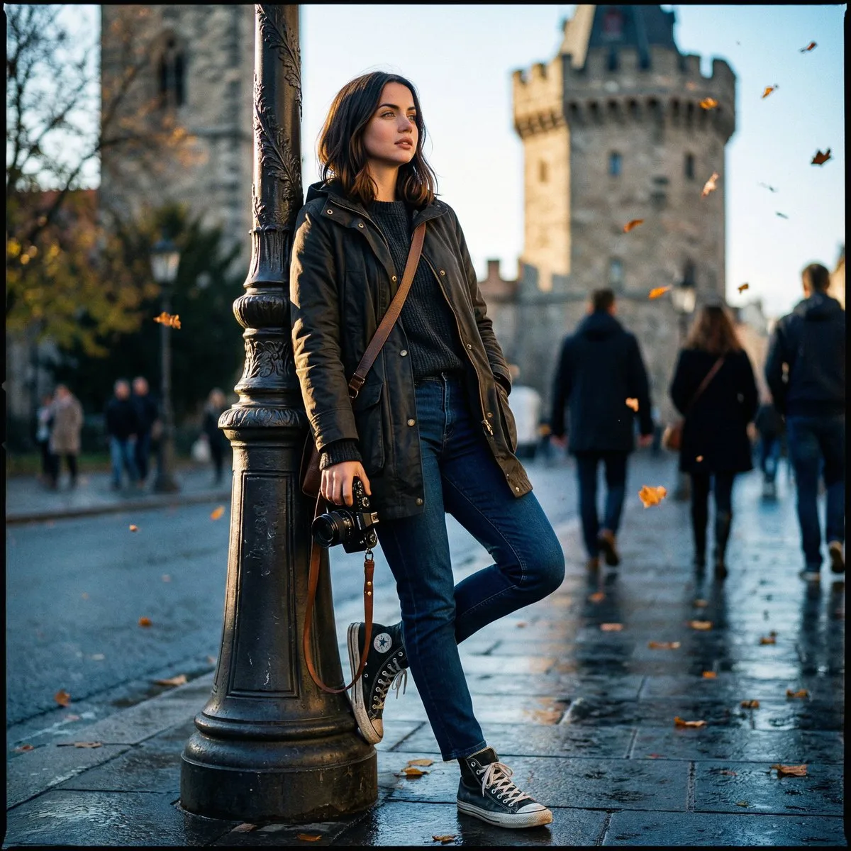 Cinematic street photographer portrait — Sonra