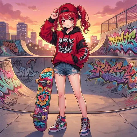 Sunset skateboard trick