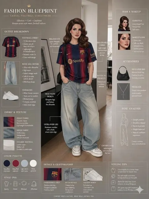 Lana del rey fashion blueprint infographic editorial style