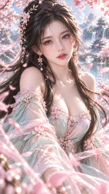 Oriental fantasy 3d cg character portrait