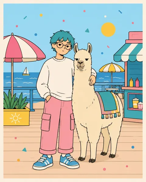 Cute minimalist pastel doodle kawaii illustration
