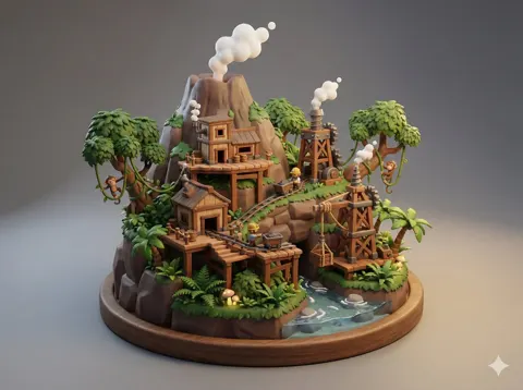 Vine volcano mine blind box