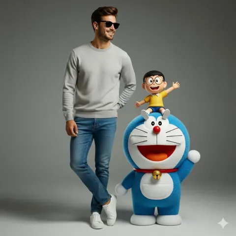 Stylish man 3d doraemon nobita