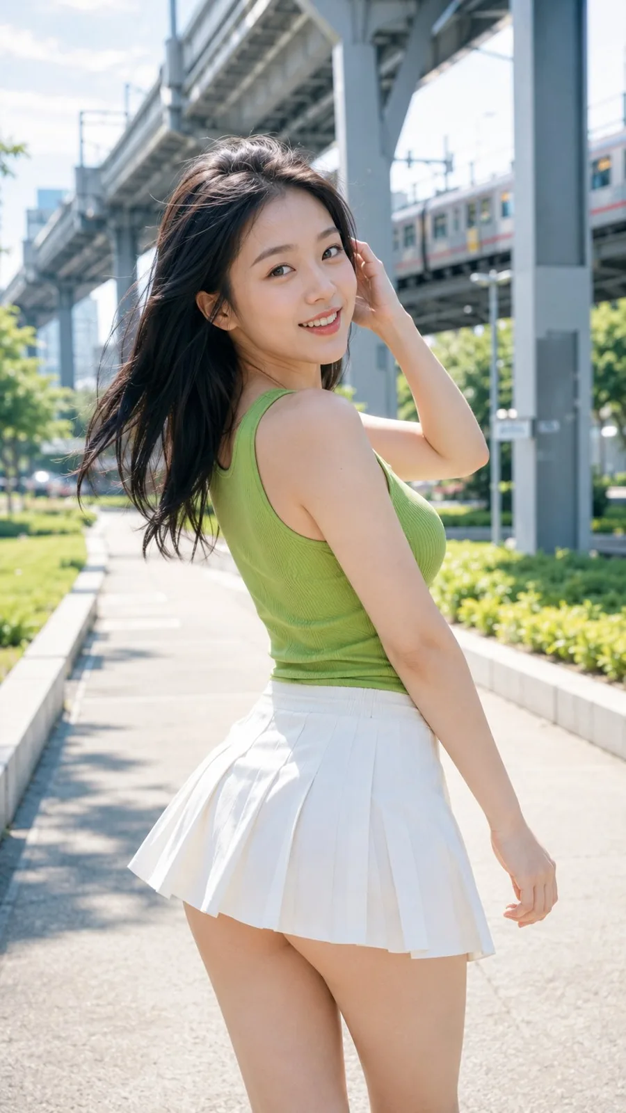 Urban stroll apple green knit ccd style — After