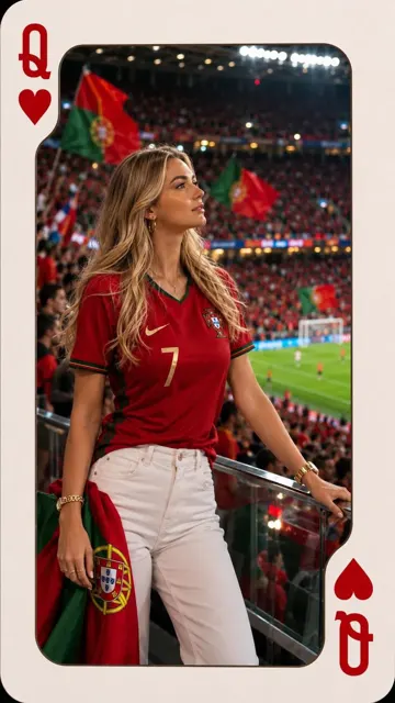 Queen of hearts portugal football fashion portrait
