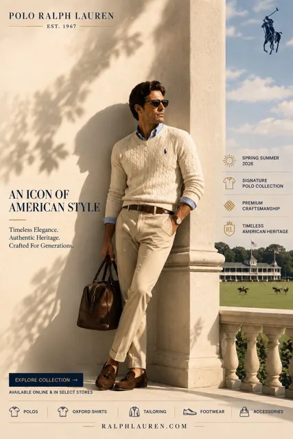 Polo ralph lauren luxury fashion brand social media campaign poster