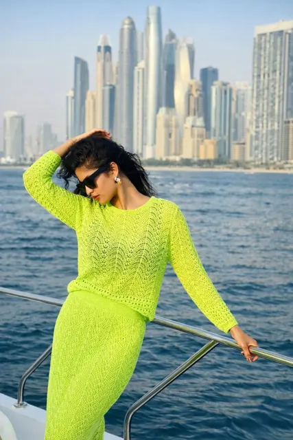 Neon green beauty on yacht