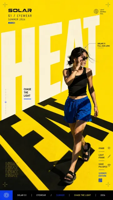 Bold editorial typography campaign poster