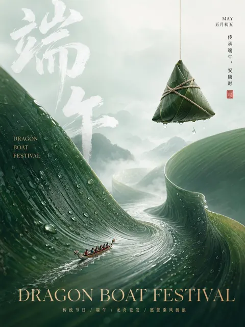 Oriental minimalist surreal brand festival poster