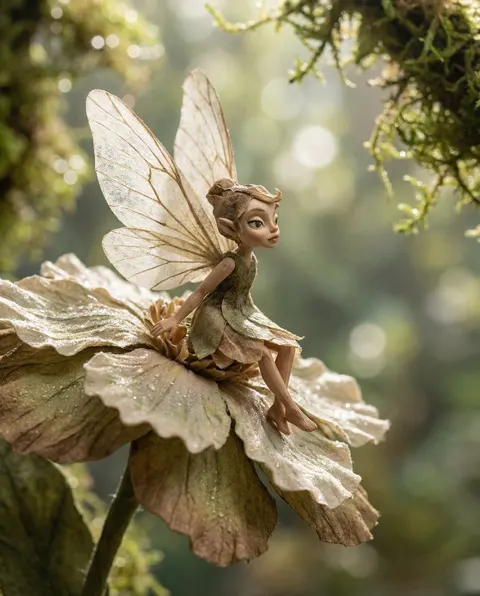 Fairy in flower macro