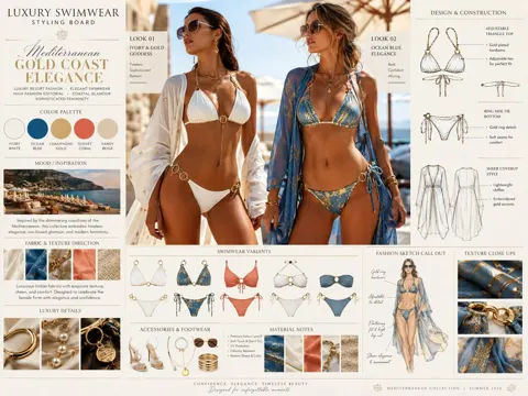 Ai innerwear set styling board fashion lookbook