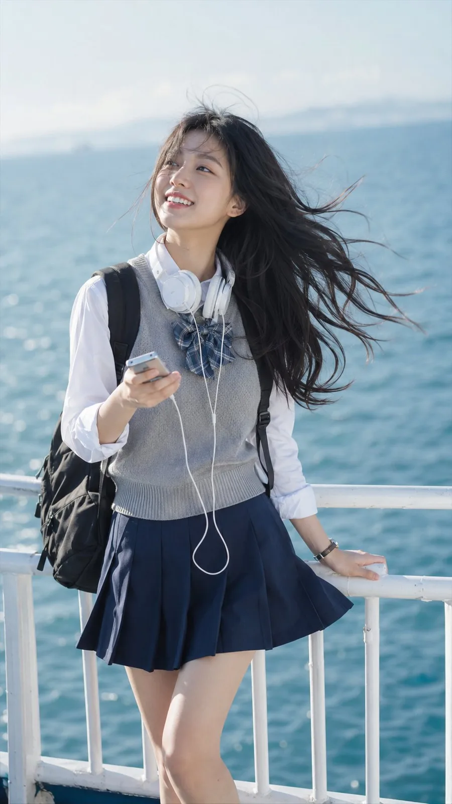 When the wind rises style realistic east asian woman portrait — After