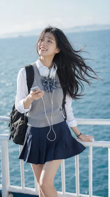 When the wind rises style realistic east asian woman portrait