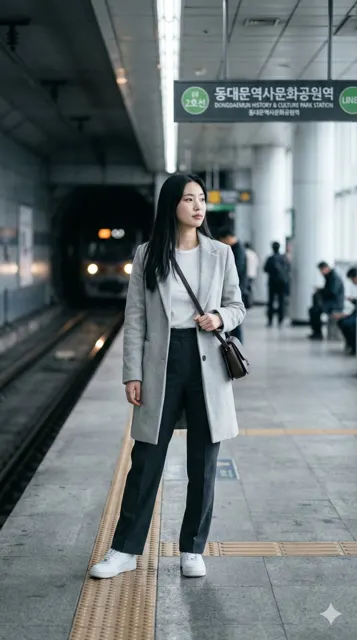 Korean subway morning light