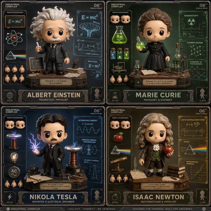 Q version scientist toy — After