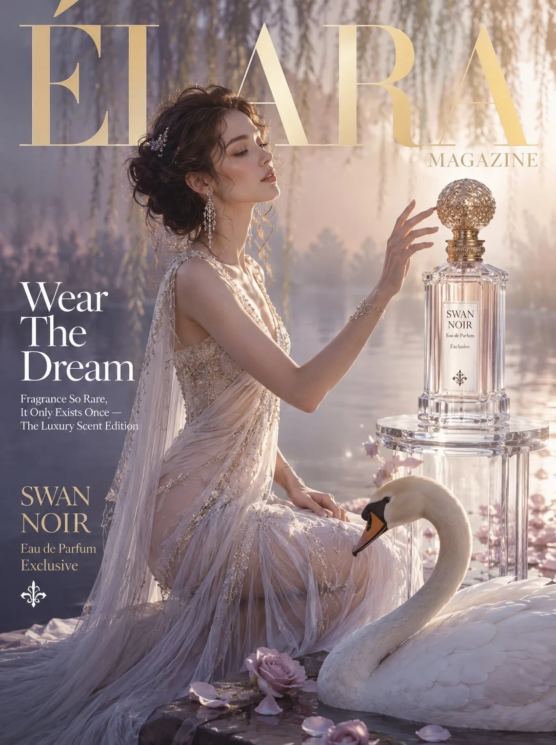 Elara magazine luxury fashion perfume editorial — After