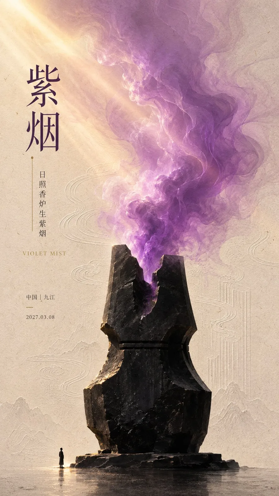 Oriental blank space art poster generator — After