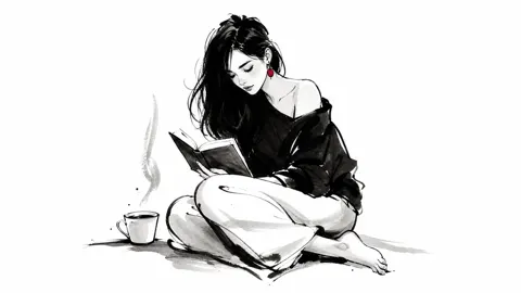 Expressive minimalist ink illustration