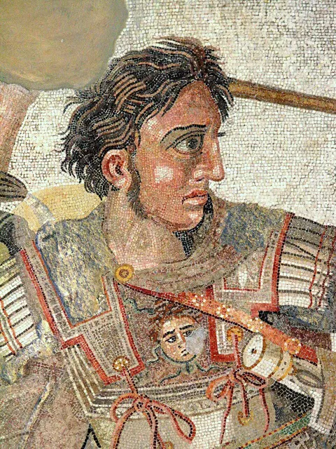 Sculpture mosaic realistic face