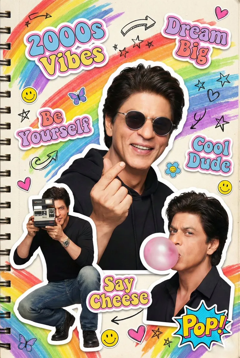 Vibrant 2000s scrapbook collage boy — After