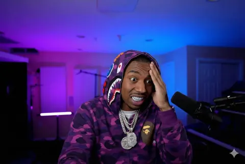 Purple bape bling rapper