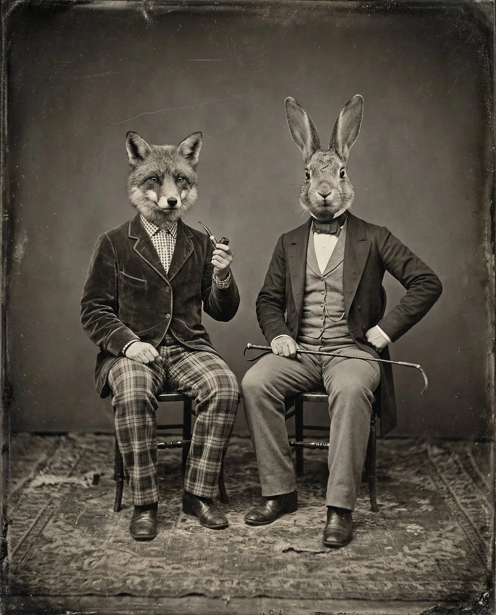 Victorian fox rabbit gentlemen — Sonra