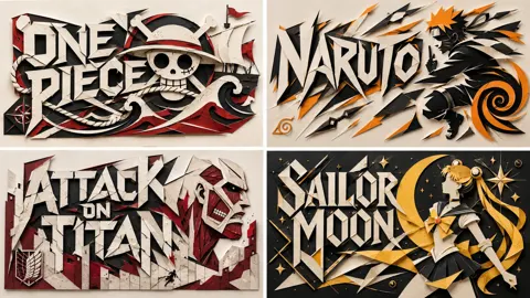 Geometric paper cut poster design