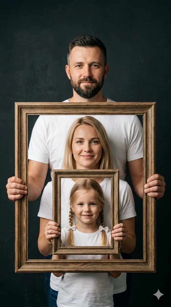 Nested family portrait frames — Sonra