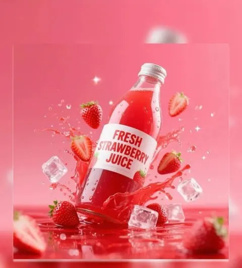 Ultra realistic premium beverage product advertisement