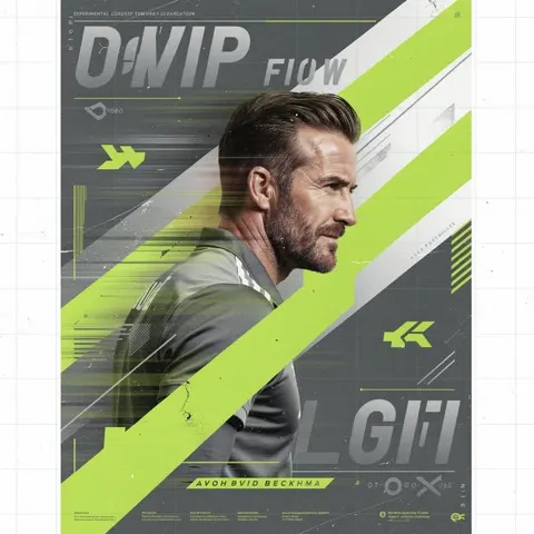 David beckham experimental motion poster