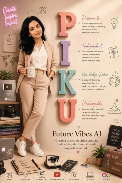 Premium motivational personality poster piku ai