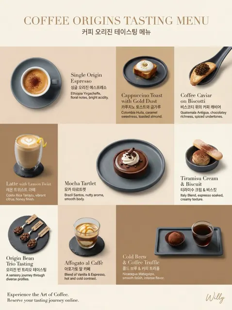 Luxury coffee menu layout