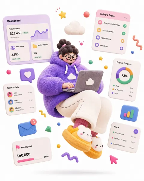 Clay style saas designer 3d illustration