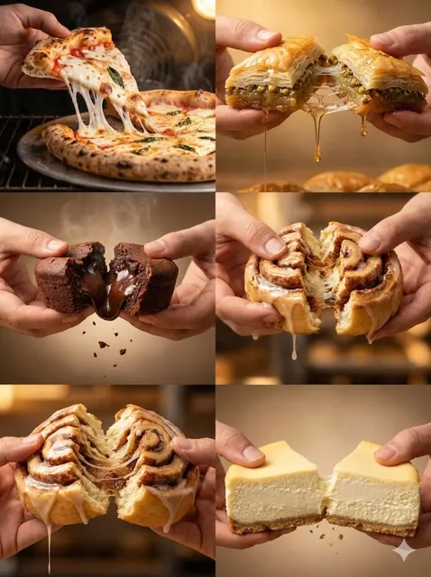 Extreme stretching food macro photography