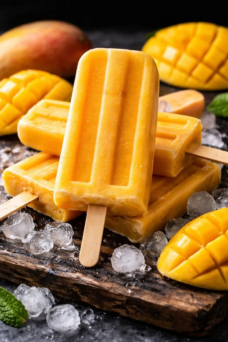 Golden mango popsicle — After