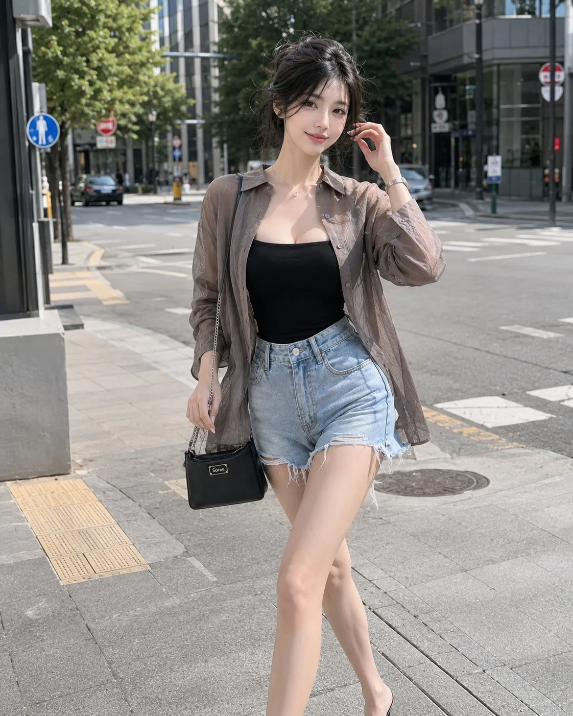 Soran brand urban street style woman portrait — Sonra