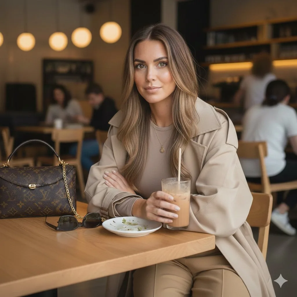 Afternoon beige activewear cafe girl — Sonra