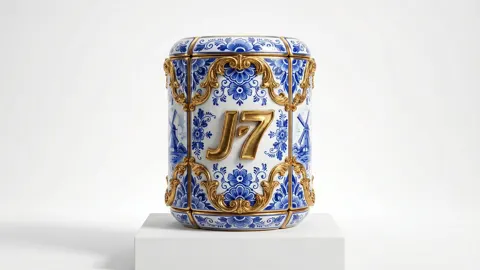 Gilded delftware luxury product