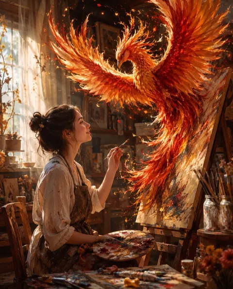 Cinematic fantasy artist atelier firebird