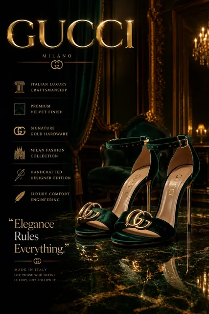 Luxury high heels fashion poster prompt