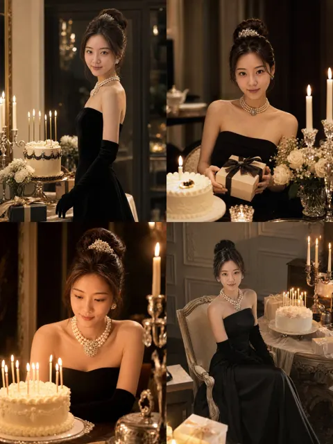 Hepburn style heiress birthday commemorative photoshoot